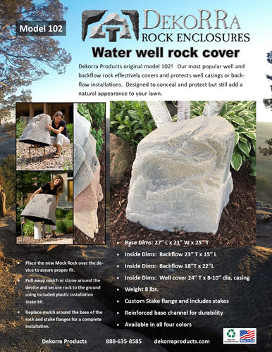 Dekorra Mock Rock® Artificial Rock Model 102 27″L x 21″W x 25″H