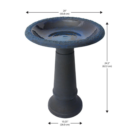 ALGREEN  20 Accerra Blue Birdbath