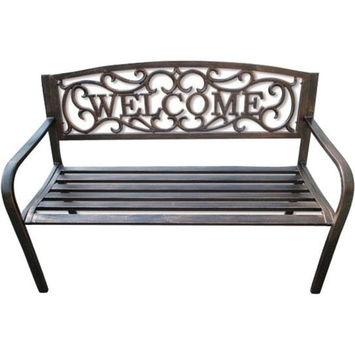 BACKYARD EXPRESSIONS WELCOME GARDEN BENCH