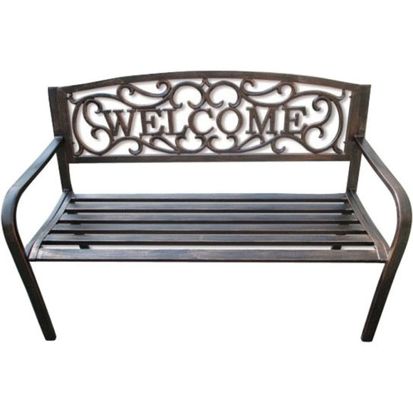 BACKYARD EXPRESSIONS WELCOME GARDEN BENCH
